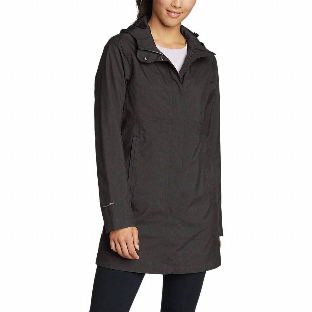 NEW EDDIE BAUER eastsound trench coat in smoke gray